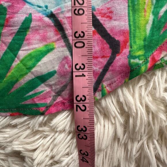 SOFT SURROUNDINGS Breezy Bloom Floral 100% Cotton Button Up Shirt Sz S - Picture 9 of 9